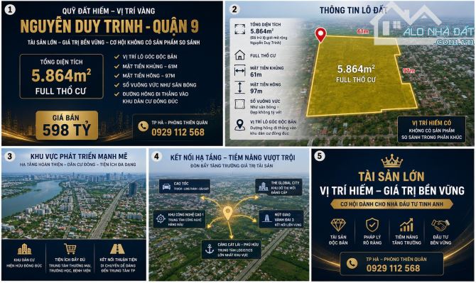 Bán Gấp Đất Lô Góc MT Nguyễn Duy Trinh- Long Trường Q9- 5864m2 Ful TC -Chỉ 598 Tỷ - 2