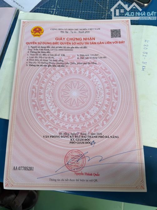 Bán đất kiệt phường Liên Chiểu mới , TP Đà Nẵng .