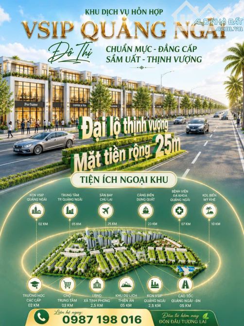 Mở bán  Đại Lộ Thịnh Vượng VSIP Quảng Ngãi  , mặt tiền đường 25m - Chiết khấu lên đến 5%