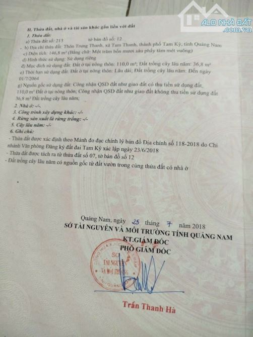BÁN ĐẤT BIỂN TAM THANH - CÁCH BIỂN 30M - SẴN SÀNG XÂY VILLA - 1