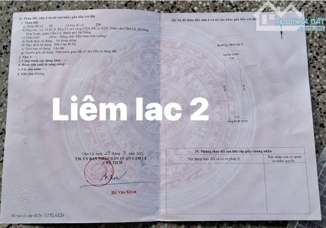 Bán đất mặt tiền Liêm Lạc 2 Cẩm Lệ 📌📌📌Làm việc trực tiếp giá tốt !!! - 1