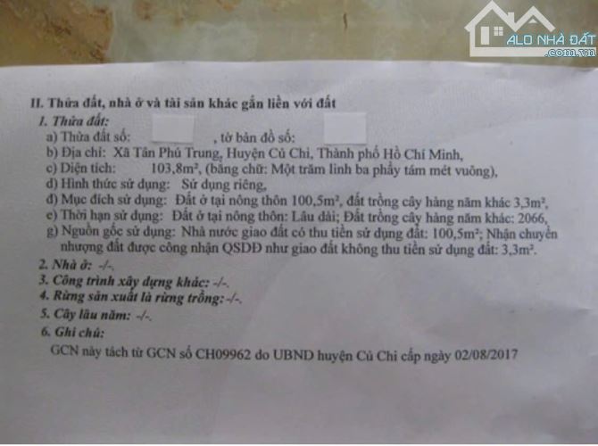 Hàng tươi xanh căn nhà cấp 4 ở Tân Phú Trung, Củ Chi,  103m2, sổ hồng riêng - 9