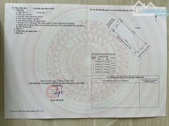 Lô đất đẹp mặt ngõ Thiên Lôi - Góc 3 mặt thoáng, vị trí cực hiếm.