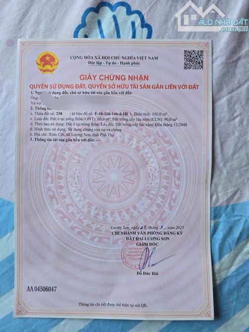 Chủ nhà Thiện Chí Bán căn Biệt Thự 2 tầng sẵn về ở tại Lương Sơn-HB