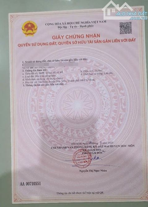 Bán đất Hóc Môn Tân Hiệp 18 giá 2.6 tỷ.SHR - 3