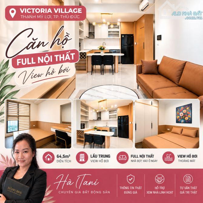 Cho thuê Victoria Village 64,5m², full nội thất 2