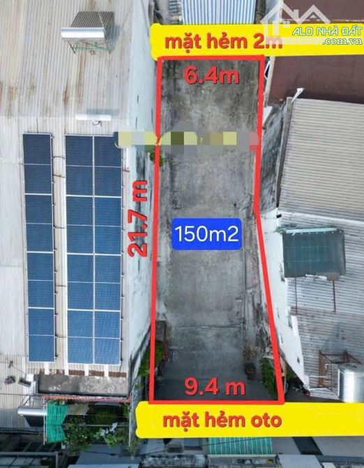 Đất thổ cư 150m² ,hẻm ô tô, bùi minh trực, quận 8,12t7 - 2